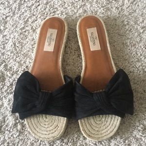 Valentino Black Slides